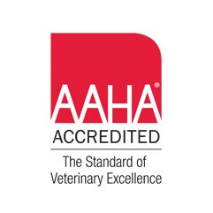 AAHA accredited logo- the standard of veterinary excellence 